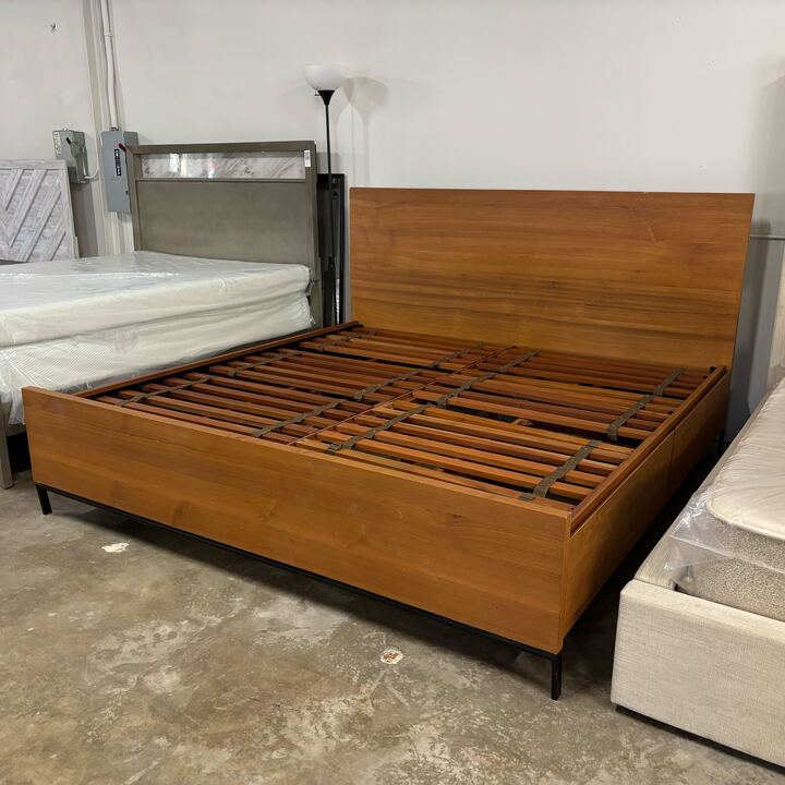 West Elm Nash Wood Queen Bed Frame with Storage