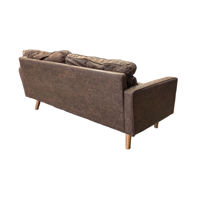 George Oliver Mid Century Modern Faux Leather Sofa