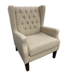 Madison Park Roan Linen Button Tufted Wing Chair
