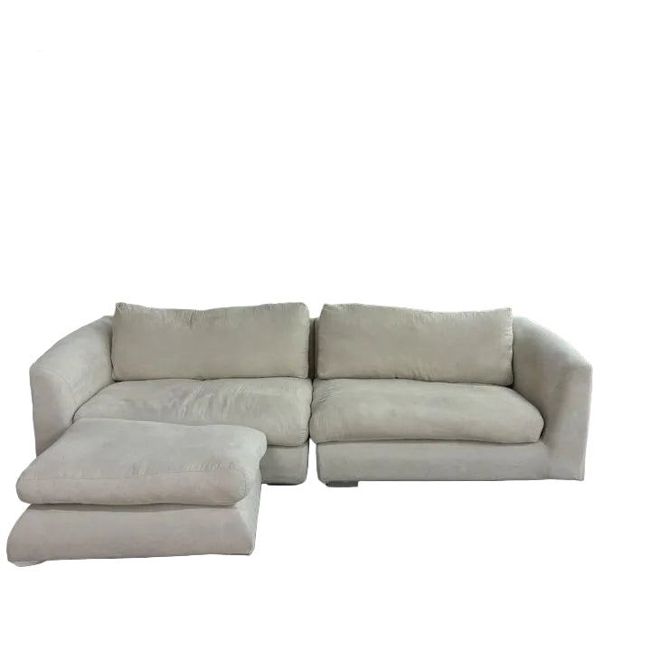 Mario Capasa Feathers Sofa With Ottoman