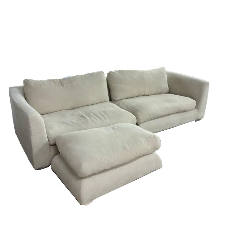 Mario Capasa Feathers Sofa With Ottoman