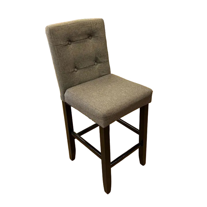 Gray Upholstered Counter Height Bar Stool (Set of 2)