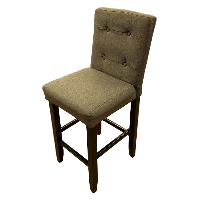 Gray Upholstered Counter Height Bar Stool (Set of 2)