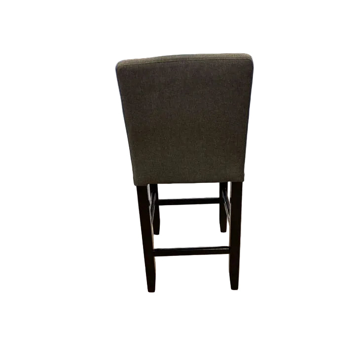 Gray Upholstered Counter Height Bar Stool (Set of 2)
