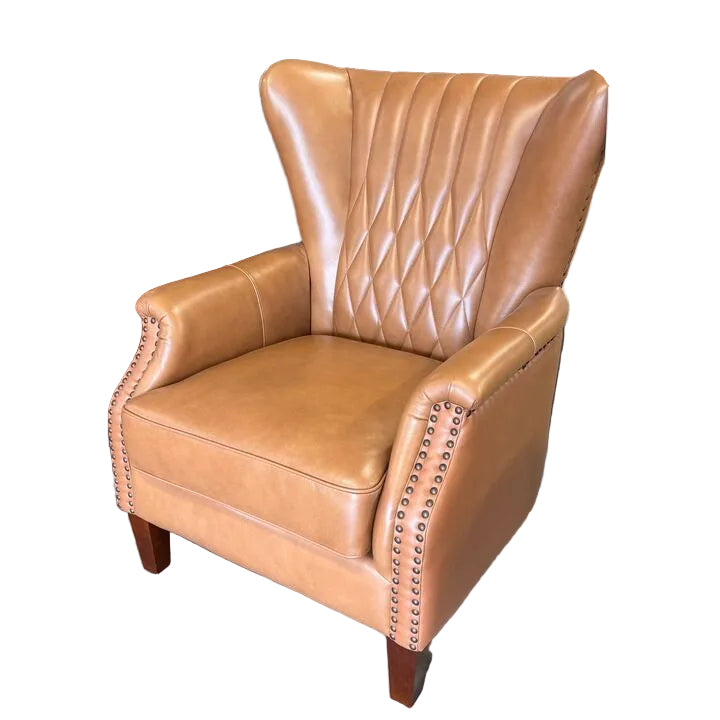 Karat Homes Leather Arm Chair