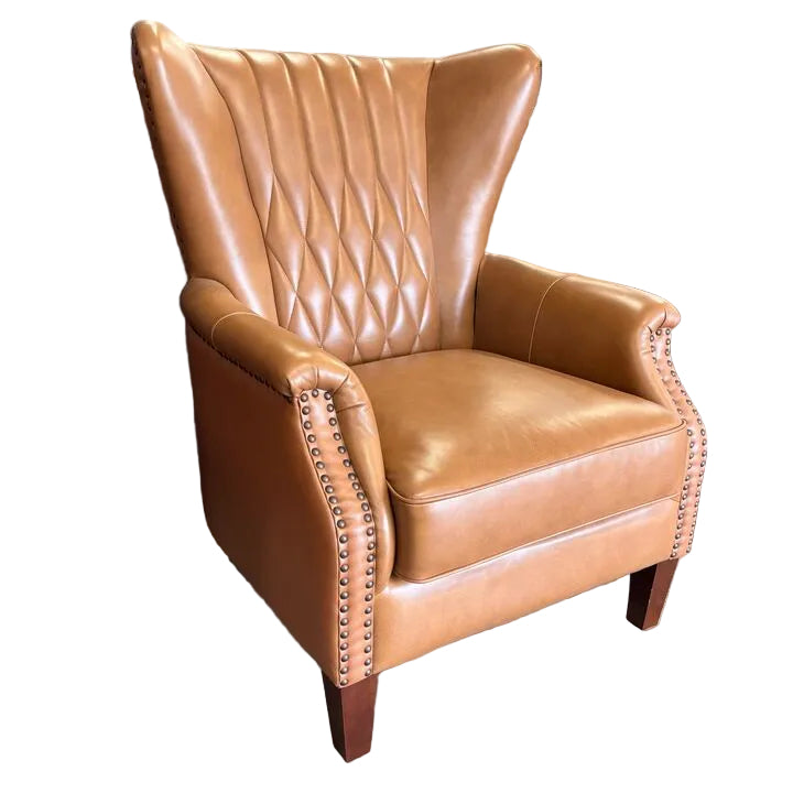 Karat Homes Leather Arm Chair