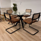 Latitude Run 5 Piece Dining Set W/ Glass Table