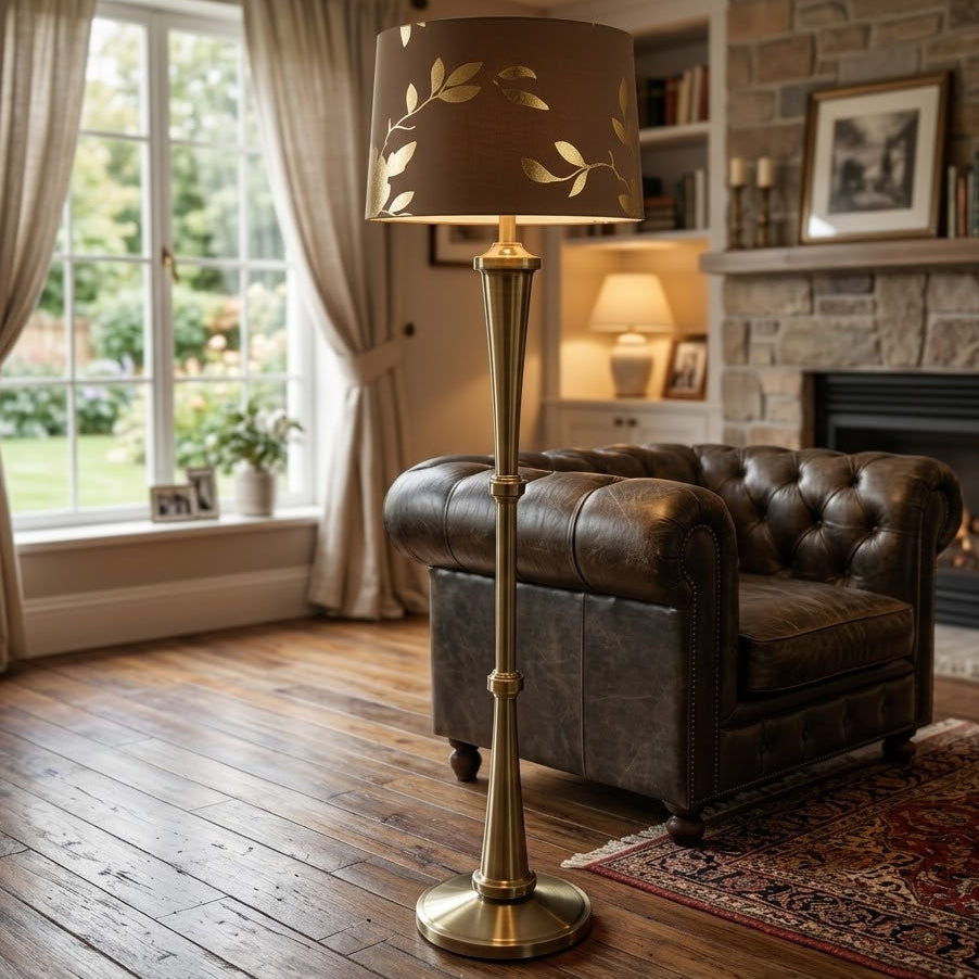 Pier 1 Imports Gold Leaf Lamp