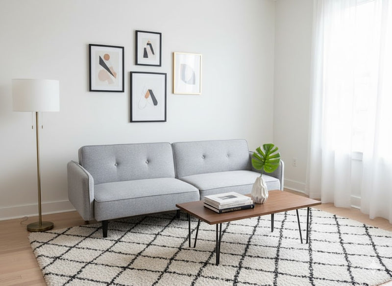 Toneisha Convertible Sofa W/ Storage Pocket and USB Charger