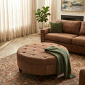 Latitude Run Tufted Round Ottoman