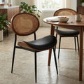 Huala Home Rattan Curved Dining Chair