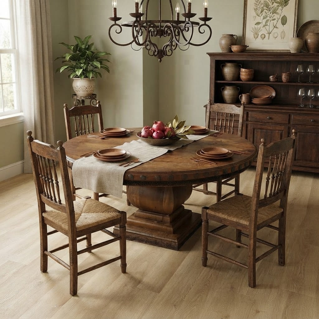 Hacienda Saloon Round Dining Table