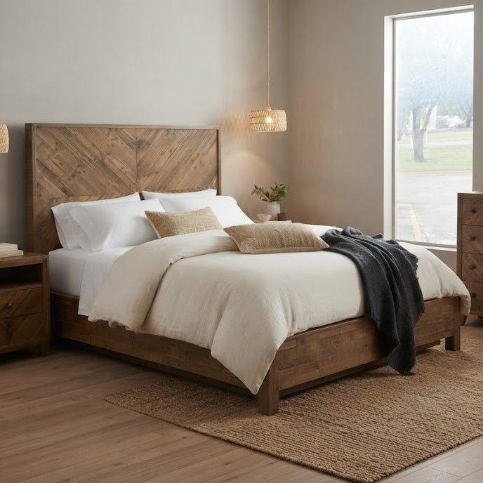 Ashley Furniture Rustic Brown Queen Bed Frame