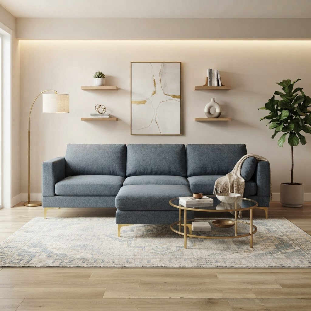 Latitude Run Sofa W/ottoman