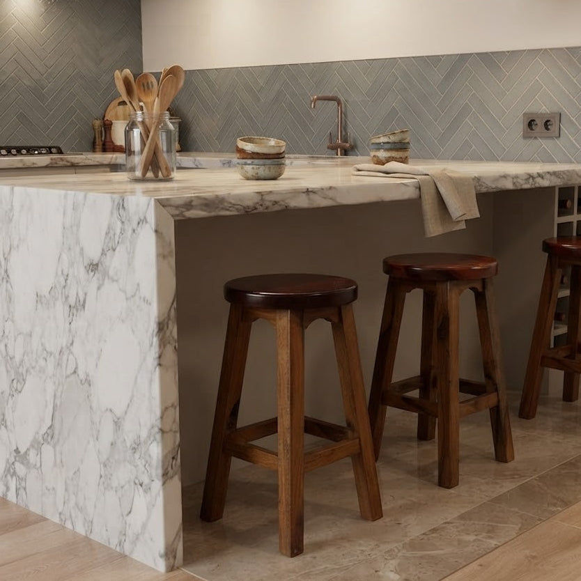 Jonathan Y Solid Wood Stools Set Of 2
