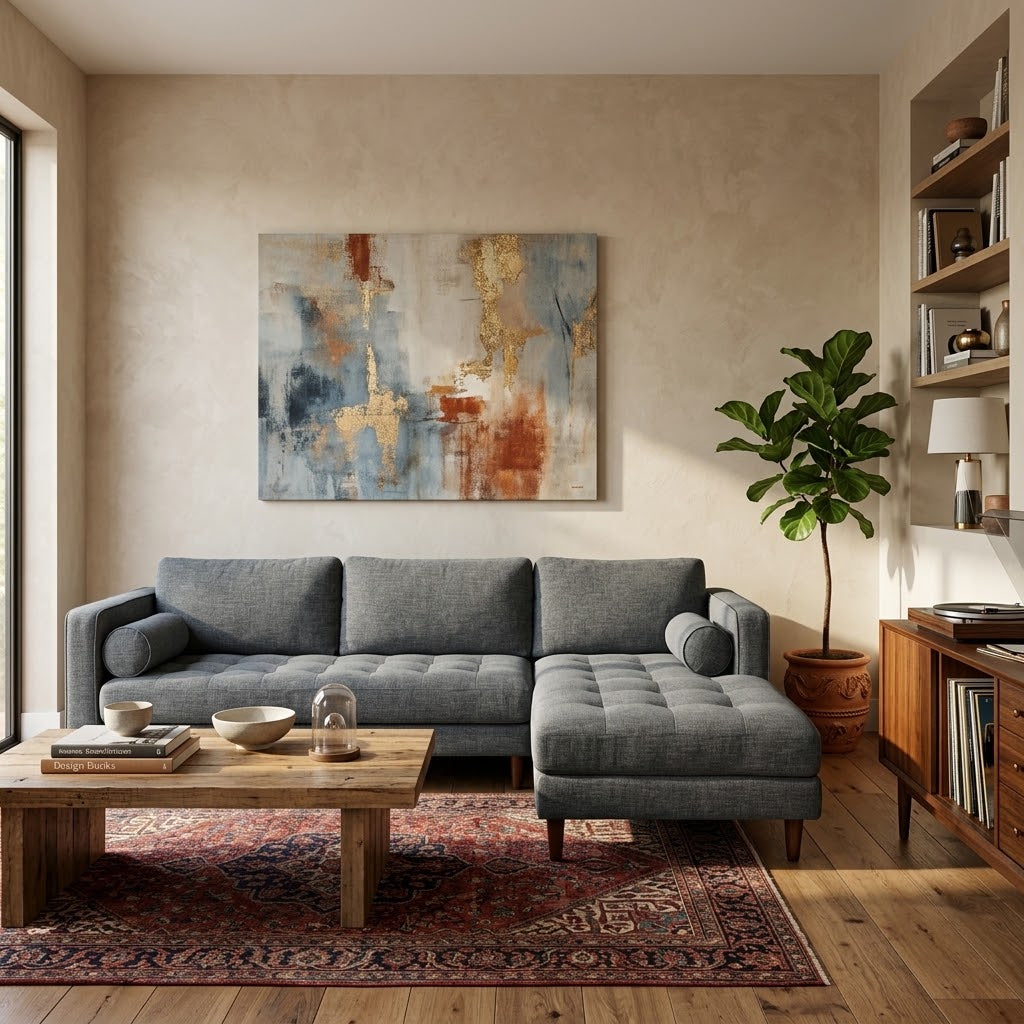 Ashcroft Tufted Sofa W/chaise
