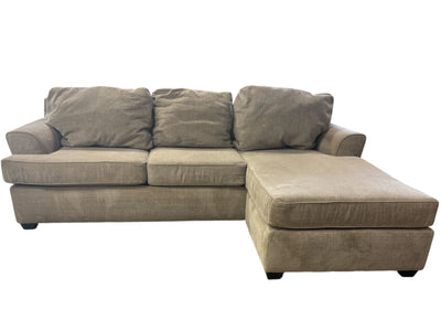 Alessandro II Taupe Chenille Sofa With Reversible Chaise