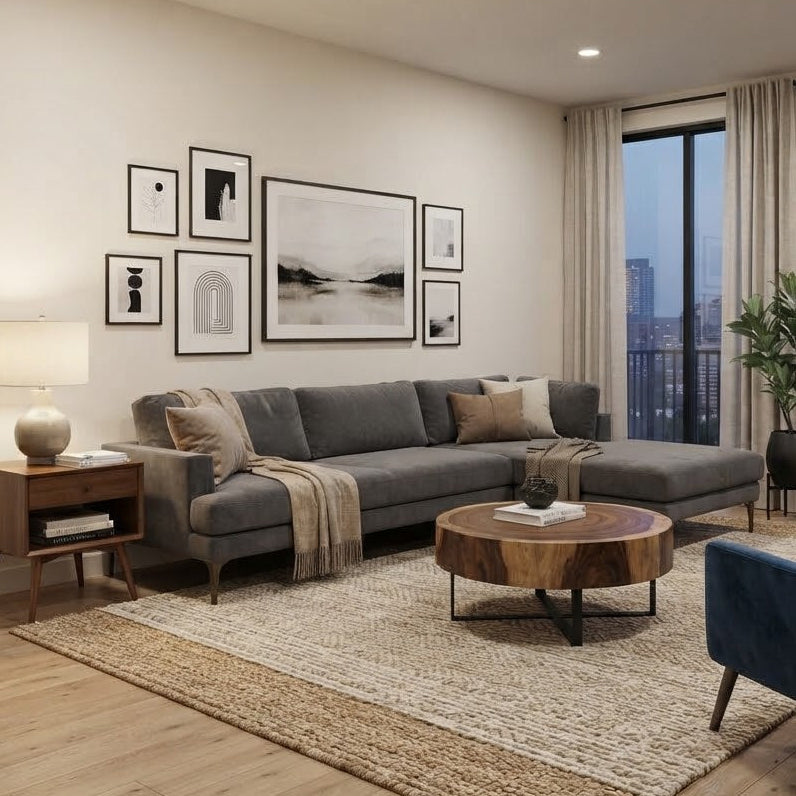 West Elm Sectional w/Reversible Chaise