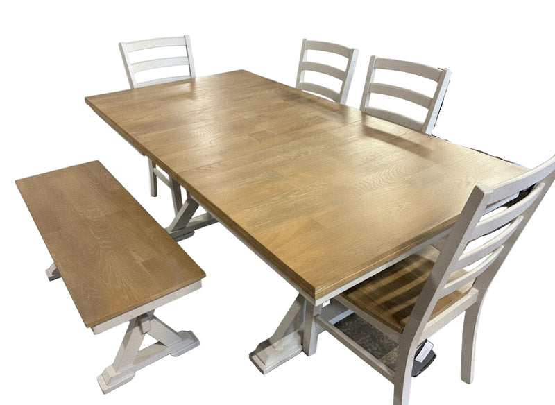 Westlinport Dining Table and 4 Chairs and Bench