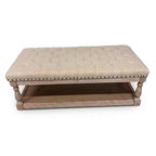 Felipa Farmhouse Rustic Bench & Storage Shelf